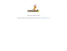 Tablet Screenshot of coriandr.com